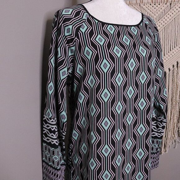 Hale Bob | Long Sleeve Shift Dress Medium - Picture 4 of 5